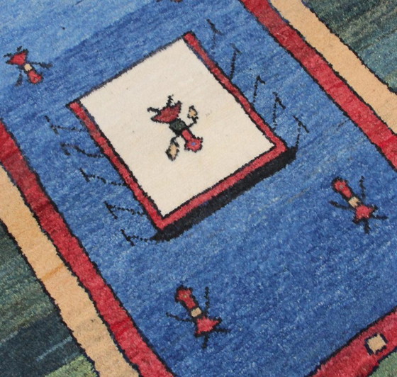 Image 1 of Original Perserteppich Gabbeh Ghashghai Orientteppich 148 cm x 110 cm Alt Natur