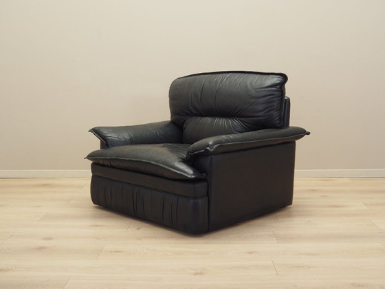 Image 1 of Leren fauteuil, Italiaans ontwerp, jaren 1960, productie: Italië