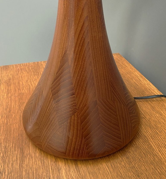 Image 1 of Teakhouten tafellamp van Domus, model 7442, jaren 70.