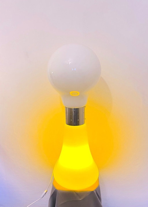 "Birillo" Murano lamp, yellow and white, Italy