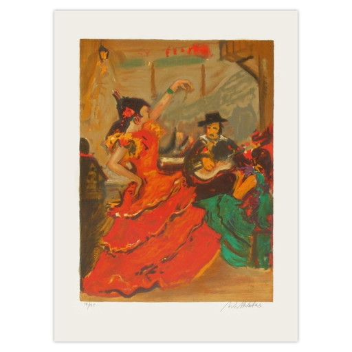 Arbit Blatas signierte Lithographie Les Plus Grands Opéras: Carmen 1975 – lithos zeefdrukken, Paper (photo 2 of 5)