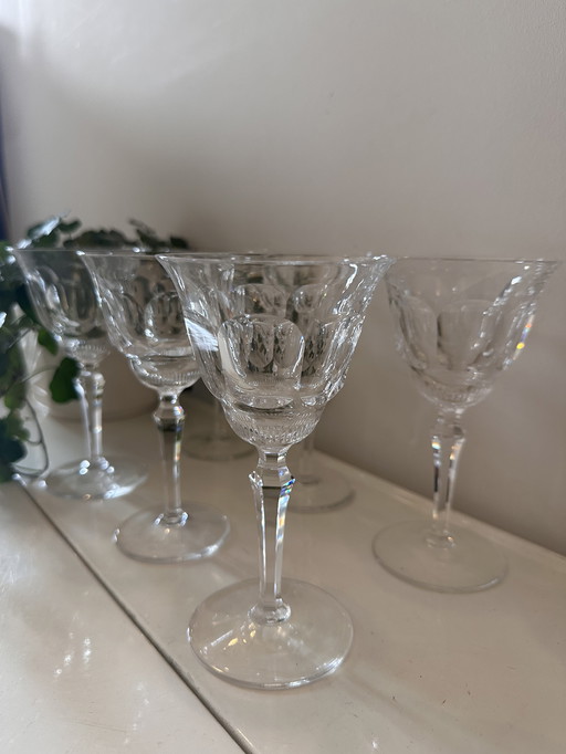 Crystal wine glasses 1960s