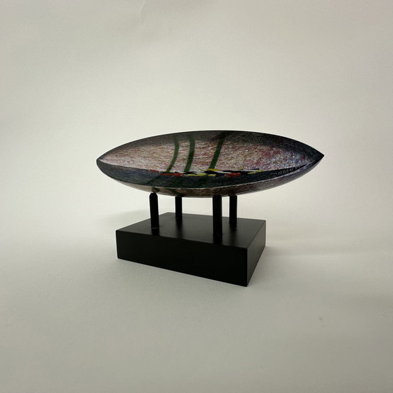 Image 1 of Bertil Vallien for Kosta Boda glass boat sculpture Limited edition Voyage