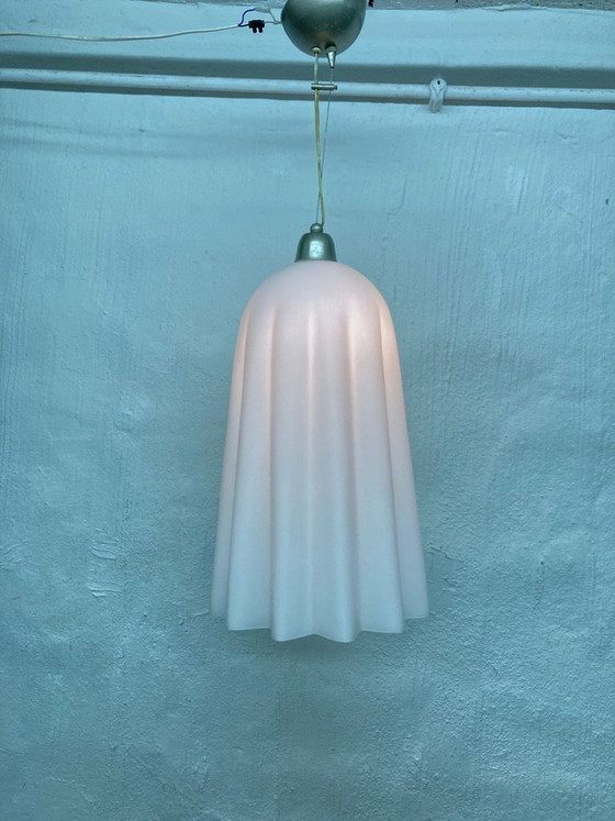Image 1 of Lampada a sospensione italiana in vetro di Murano, stile Fazzoletto, design anni '80/'90.
