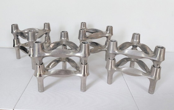 Set de 8 Bougeoirs BMF Stoff-Nagel empilables Design Années 60/70 – BMF Stoff Nagel, Bougeoirs et chandeliers (photo 3 of 14)