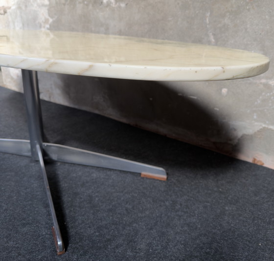 Image 1 of Vintage Coffee Table Marble Chrome