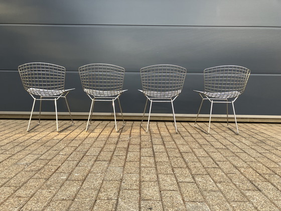 Image 1 of 4x original Knoll Bertoia Side Chairs Chrom im Top Zustand!