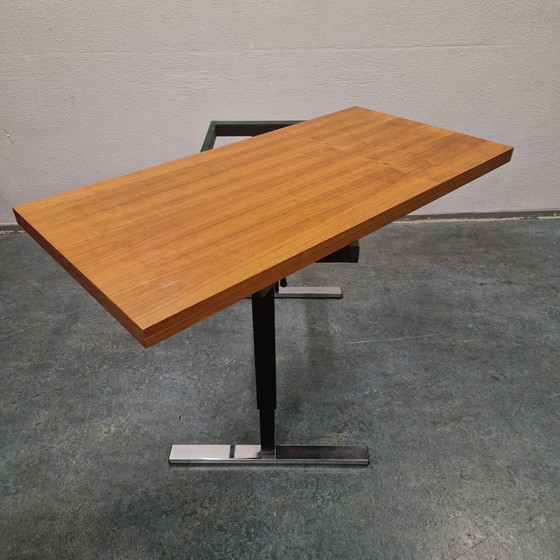 Image 1 of Vintage vierkante eettafel bureau en salontafel in 1 stuk !!!