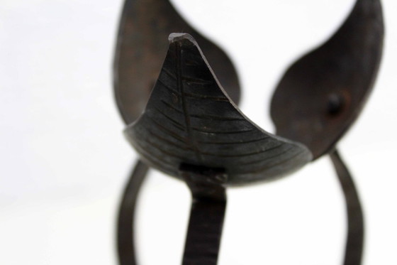 Image 1 of IJzeren kandelaar in natuurlijke stijl uit de jaren 1950