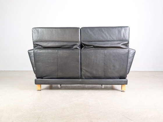 Image 1 of Divano originale Brühl Moule in pelle, divano a due posti, design pieghevole