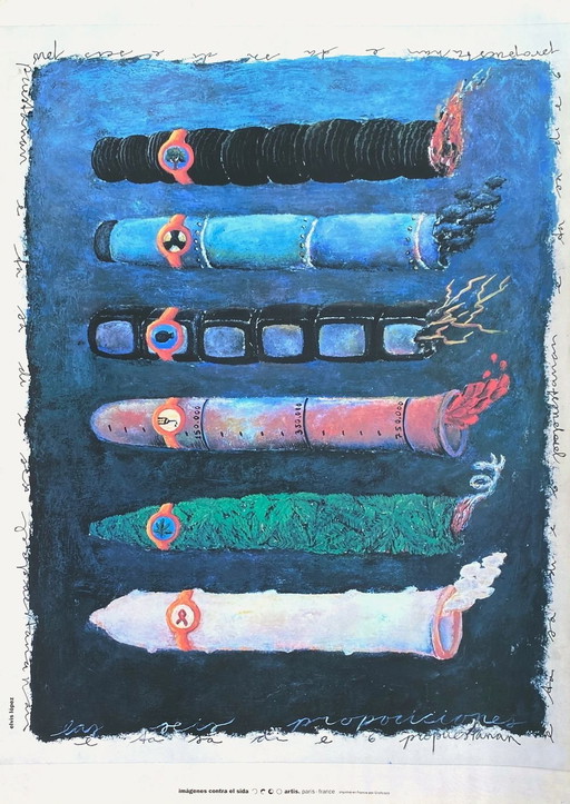 Elvis LOPEZ Cigarillos (SIDA) original poster 1994