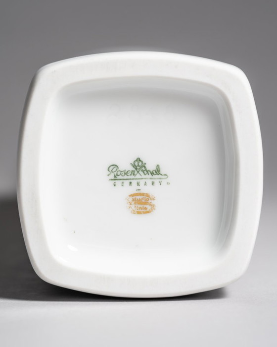 Image 1 of Rare XL Porcelain Vase Duo Hans Theo Baumann Rosenthal Germany 60s Vintage Chic