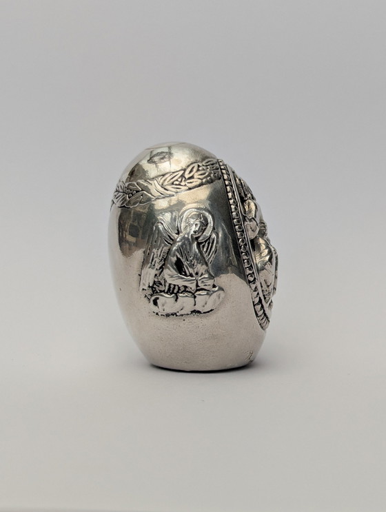 Image 1 of 2 œufs grecs orthodoxes argentés