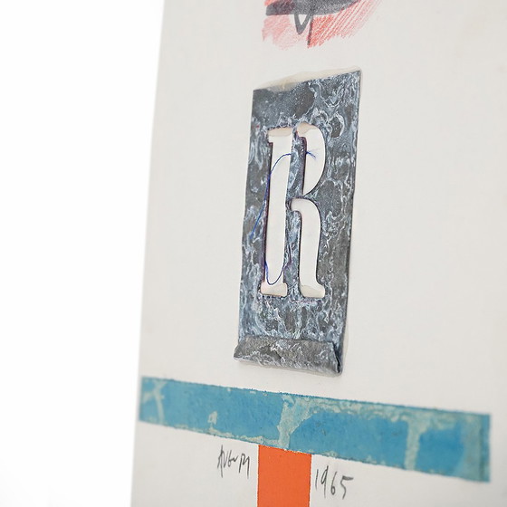 Image 1 of Mixed Media on Cardboard and Collage by Sergio Dangelo, 1960s