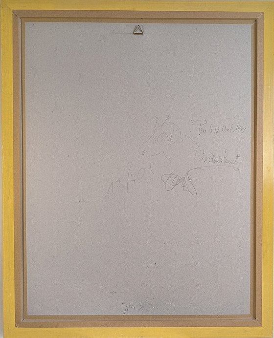 Image 1 of ✨✨ Jean-Baptiste Valadié – Magnifica litografia originale, firmata e numerata, "Nudo con dalie" ✨✨