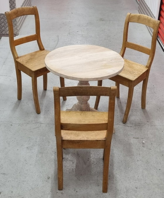 Antieke Hollandse Biedermeier stoelen — beukenhout — ca. 1820–1870 – Eetkamerstoelen, Wood (photo 6 of 8)