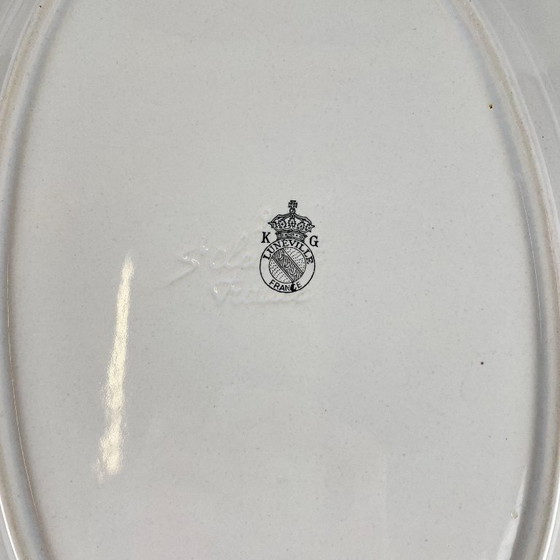 Ovale schaal met platte onderkant, model Streetlight van KG Lunéville, rozenpatroon – Servies, Ceramic (photo 6 of 7)