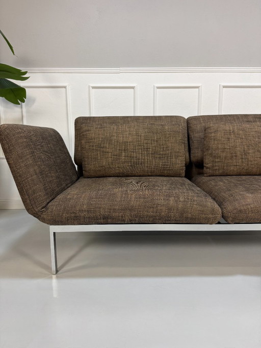 Brühl Roro Designer Stoff Braun Sofa Schlafsofa Liege Daybed