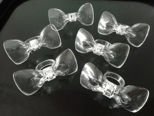 Servilleteros acrílicos con pajaritas