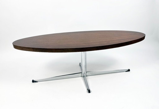 Table basse Ellipse vintage du milieu du siècle