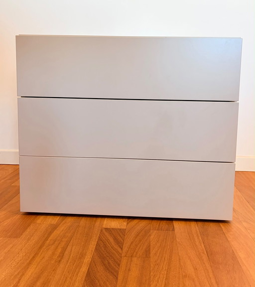Novamobili Easy System Lackierter Beige Nachttisch