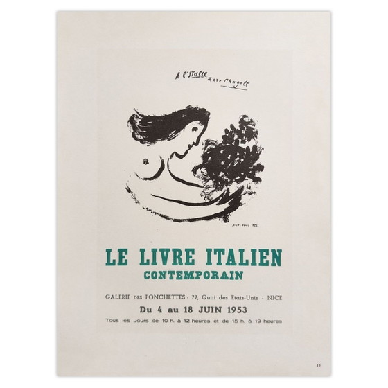 Image 1 of Marc CHAGALL AF 1953 - Le livre italien-poster 1959