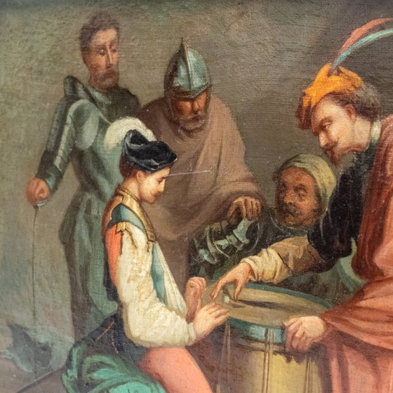 Image 1 of Théophile Lybaert 'The Dice Players' 19th century