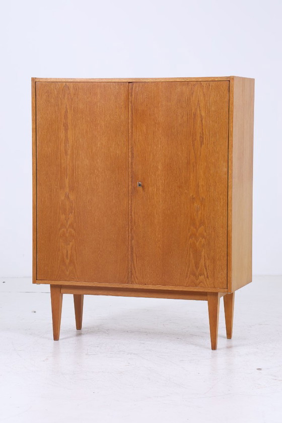 Image 1 of Hellerau linen cupboard 602/B from the 60s | Mid - Century closet storage cupboard vintage compartment cupboard 70s #06-36