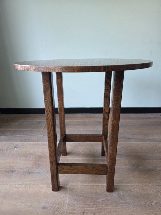 Image 1 of Exclusive Amsterdam School side table – Solid quarter-sawn oak – ca. 1930s