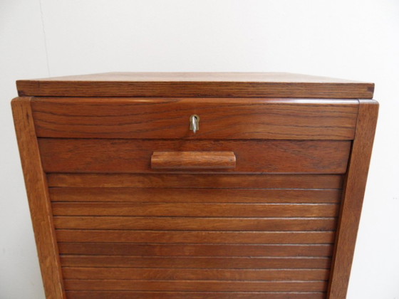 Image 1 of Vintage roller shutter cabinet with drawers