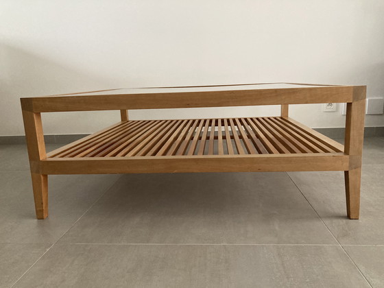 Image 1 of Table basse en merisier massif, collection Len Arts