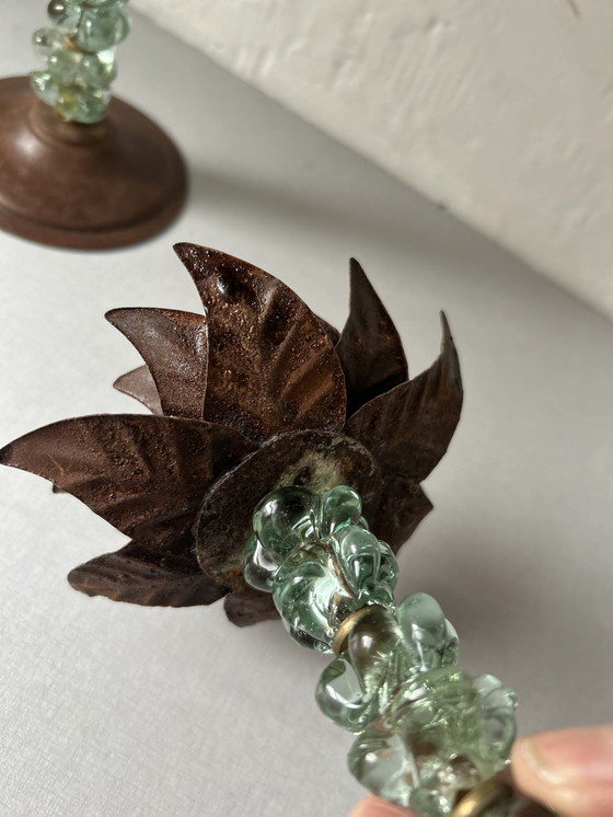 Image 1 of Set aus zwei Kerzenständern, Lotusblume