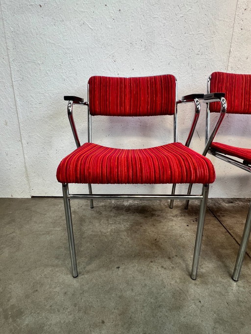 Coppia di sedie vintage cromate, Miljö Expo Ab, Svezia, anni '80