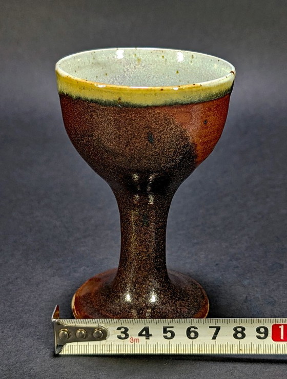 Chalice in hand-glazed stoneware, signed Sylvie Wlotkowski (St Père) – Table accessories, Ceramic (photo 5 of 5)