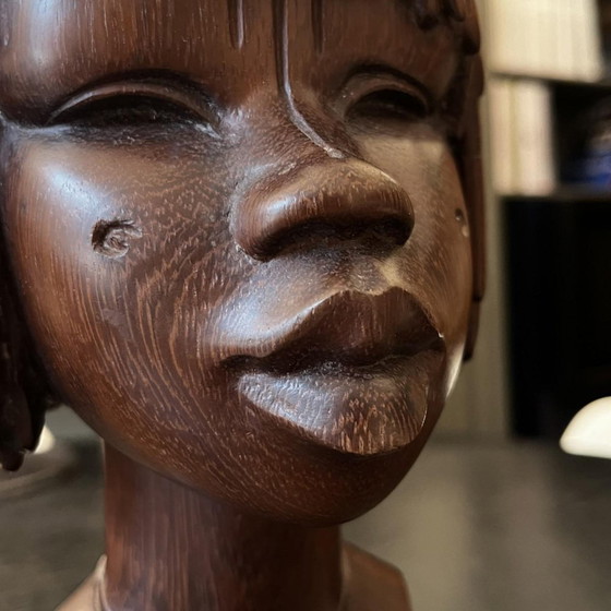 Africanist Sculpture in Palm Wood, 1950 – Art Deco (photo 3 of 13)