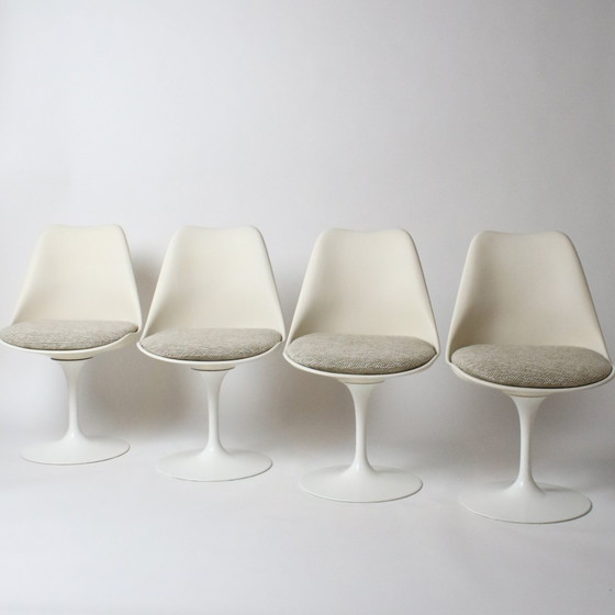 Image 1 of Eero Saarinen Chairs Tulip Model For Knoll Swivel Chairs