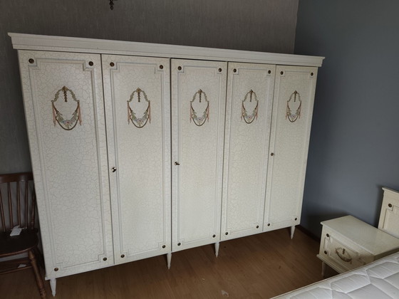Vintage full 60s bedroom, Metal, Wood, Creme (photo 13 of 15)