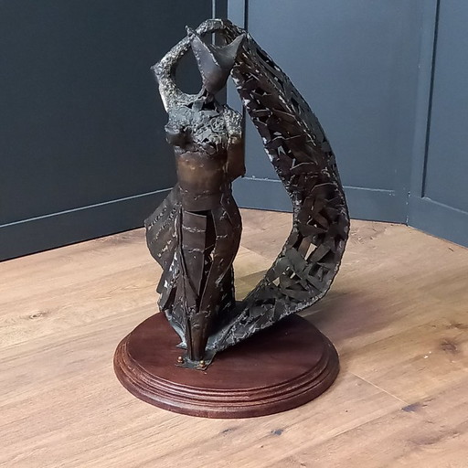 Uniek en Bijzondere Vintage bronzen sculptuur