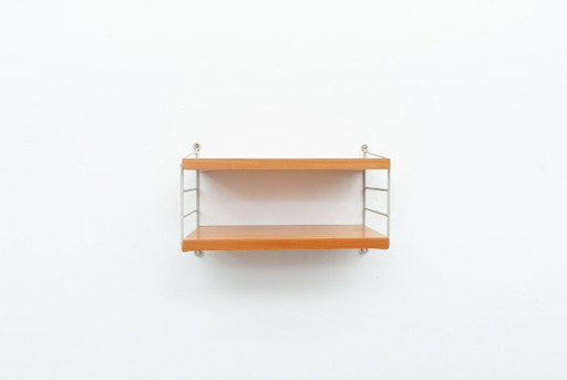 Étagère murale String en frêne, par Kajsa & Nisse Strinning, années 1950