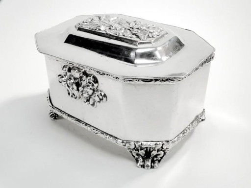 Bonboniere aus dem 19. Jahrhundert von Fraget, Warschau, Polen, 1850 – decoratieve objecten, Metal, Silver