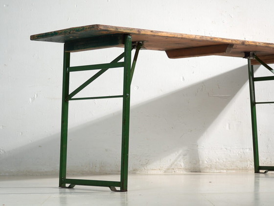Tavolo da giardino antico in legno di pino – Germania, circa 1960 – Tavoli da giardino, polished steel (photo 15 of 40)