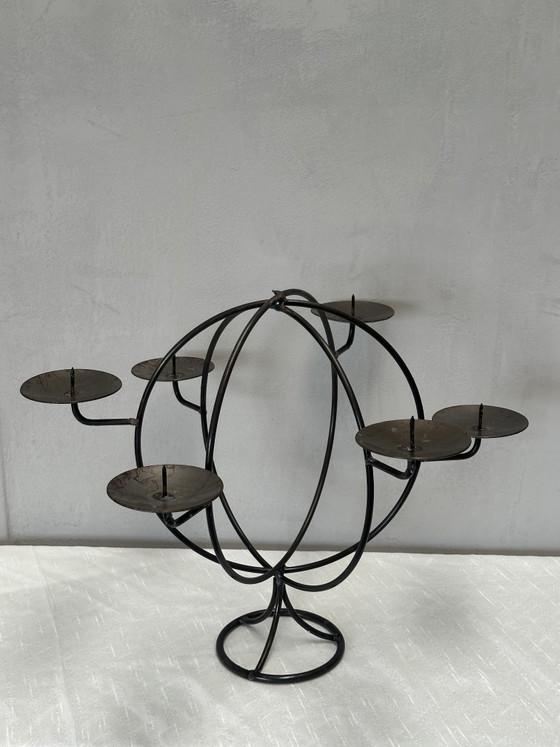 Image 1 of chandelier en métal vintage