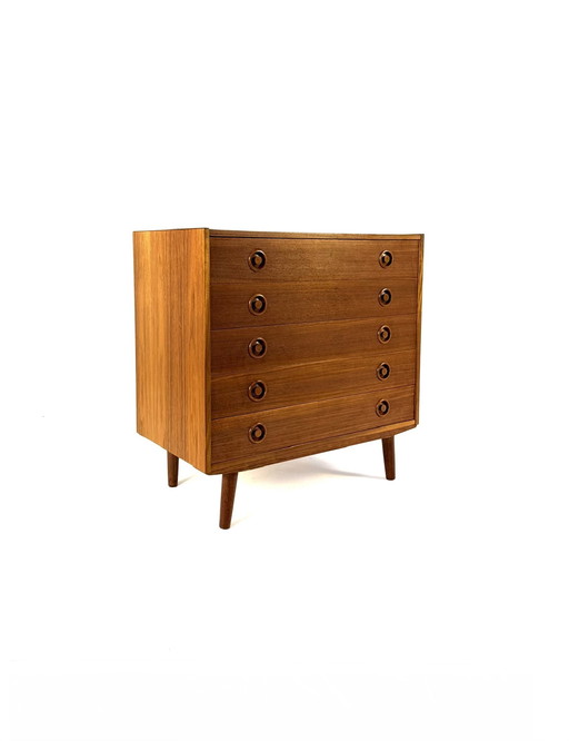 Cómoda danesa vintage de teca, años 60