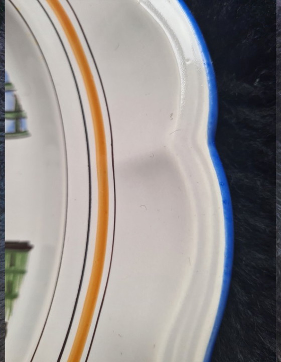 Image 1 of Handbemalte, polychrome Fayence-Hochbranddekoration, Servierschale von K & G Luneville