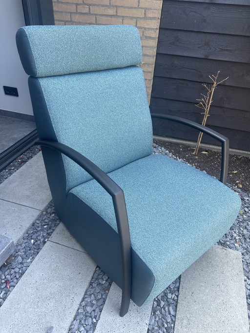 Fauteuil Met Hoofdsteun Model Sue Plus – Leather, Metal