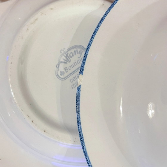 5 Piatti Fondi in Maiolica Italiana Maculata 'TIFFANY' – Motivo Uccello Vintage – Stoviglie (photo 8 of 9)
