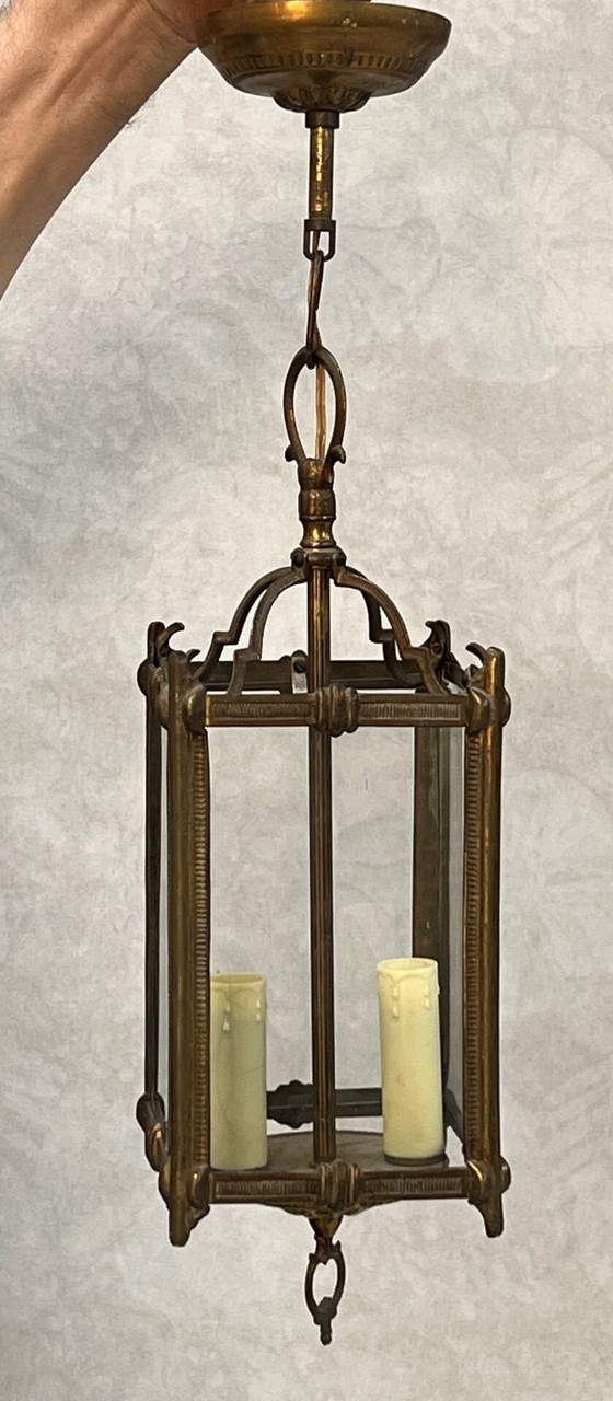 Lanterna sospesa in bronzo. – Lampade a sospensione, Bronze (photo 2 of 5)