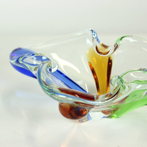 Image 1 of Design Art Rhapsody Collection Glass Bowl By Frantisek Zemek, Czechoslovakia 1960s