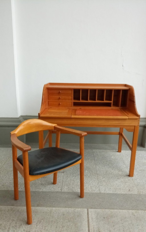 Schreibtisch aus Oregon Pine von Andreas Hansen für Hadsten Träindustri