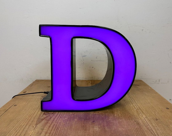 Image 1 of Vintage Illuminated Letter D, 1980s